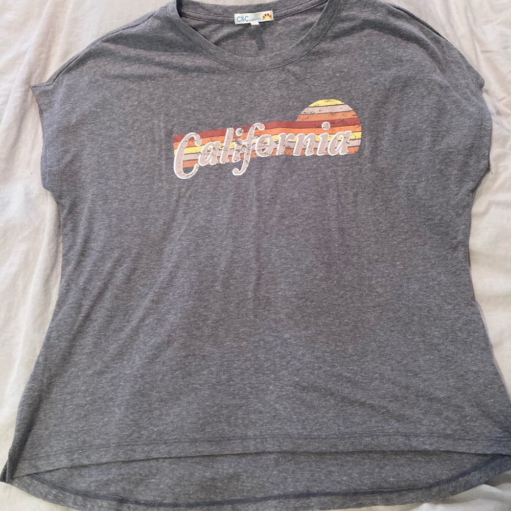 C&C California Heather Gray Graphic Tee